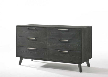 51" Grey Wash Solid Wood Six Drawer Double Dresser - FurniFindUSA