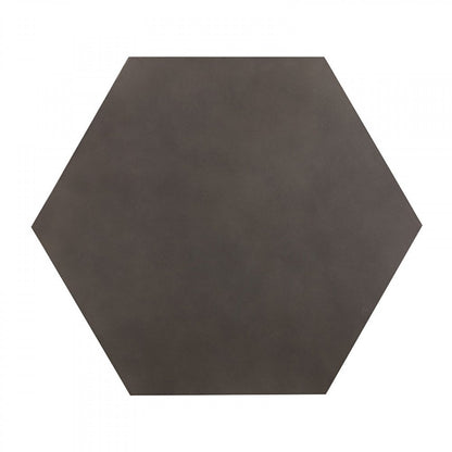 Modern Gray Concrete and Black Metal Hexagonal End Table HomeRoots