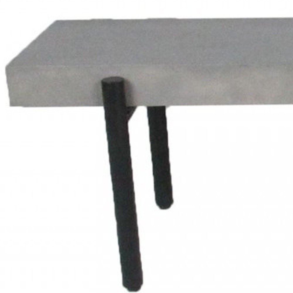 63" Gray and Black Concrete Dining Bench HomeRoots