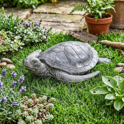 22" Sea Turtle Indoor Outdoor Statue HomeRoots