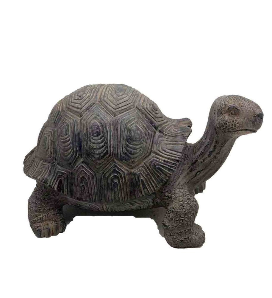 11" Dark Brown Tortoise Indoor Outdoor Statue HomeRoots