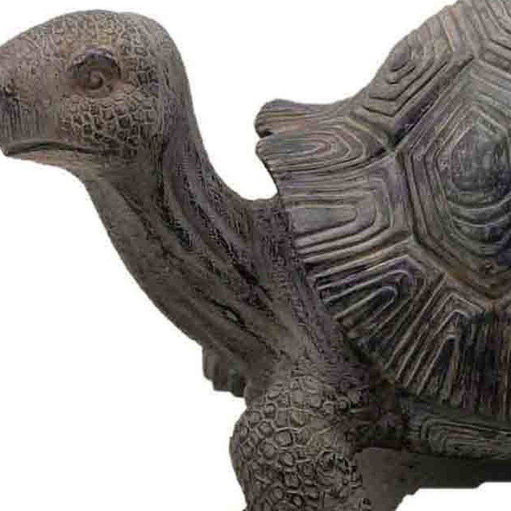 11" Dark Brown Tortoise Indoor Outdoor Statue HomeRoots