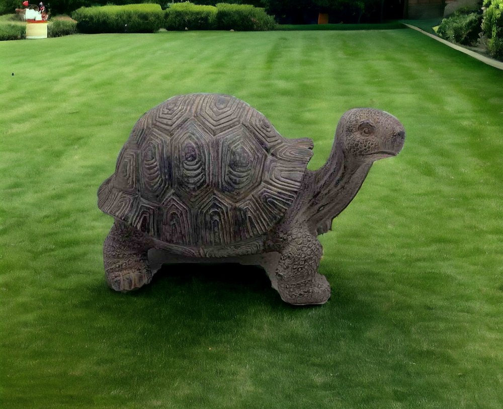 11" Dark Brown Tortoise Indoor Outdoor Statue HomeRoots