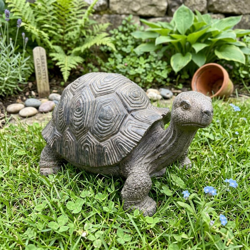 11" Dark Brown Tortoise Indoor Outdoor Statue HomeRoots