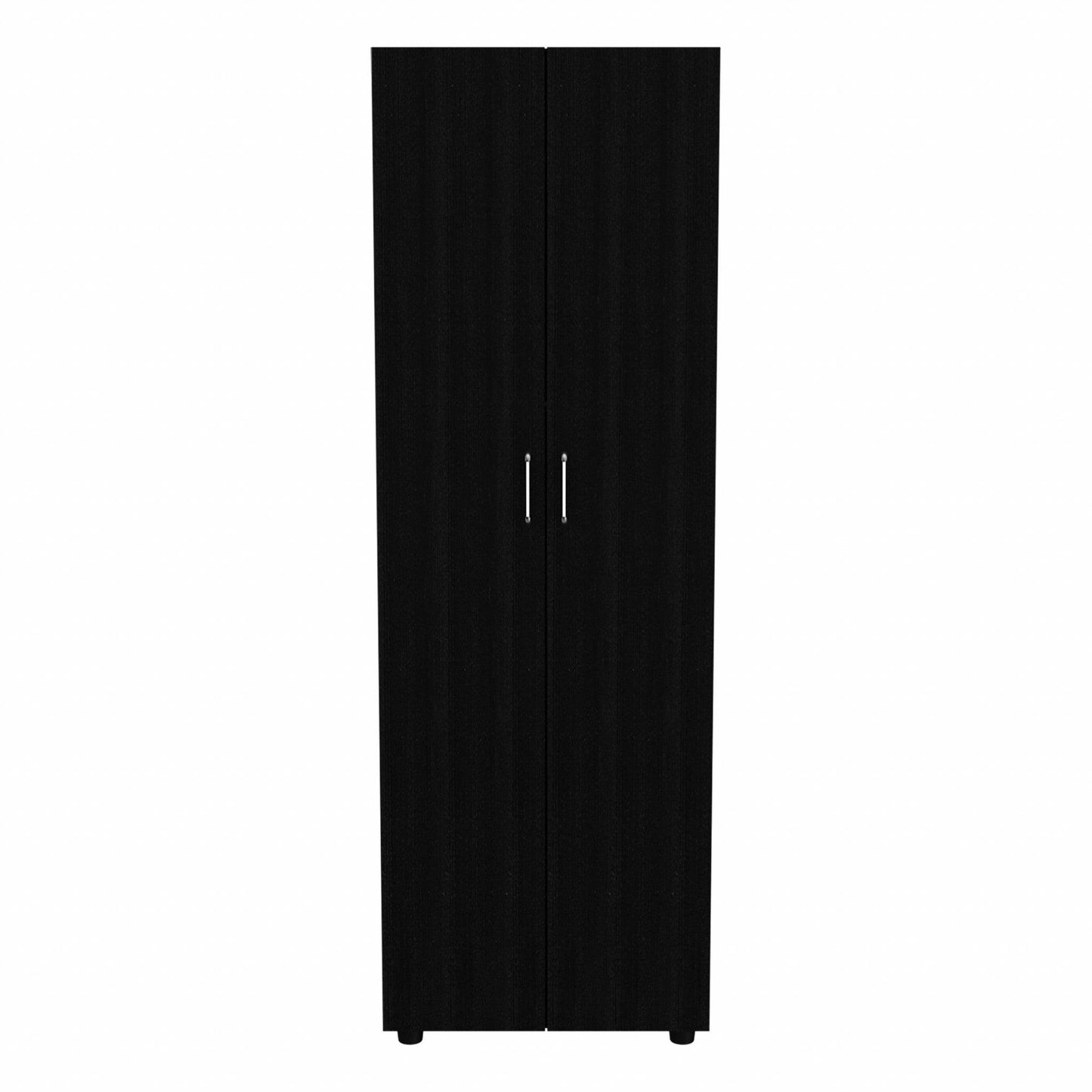 71" Black Tall Two Door Closet - FurniFindUSA