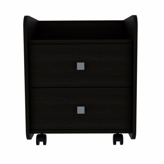 22" Wood Two Drawer Nightstand HomeRoots