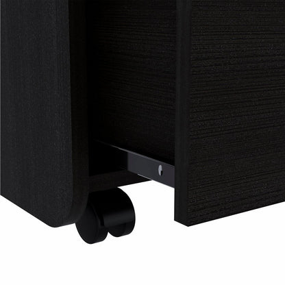 22" Wood Two Drawer Nightstand HomeRoots