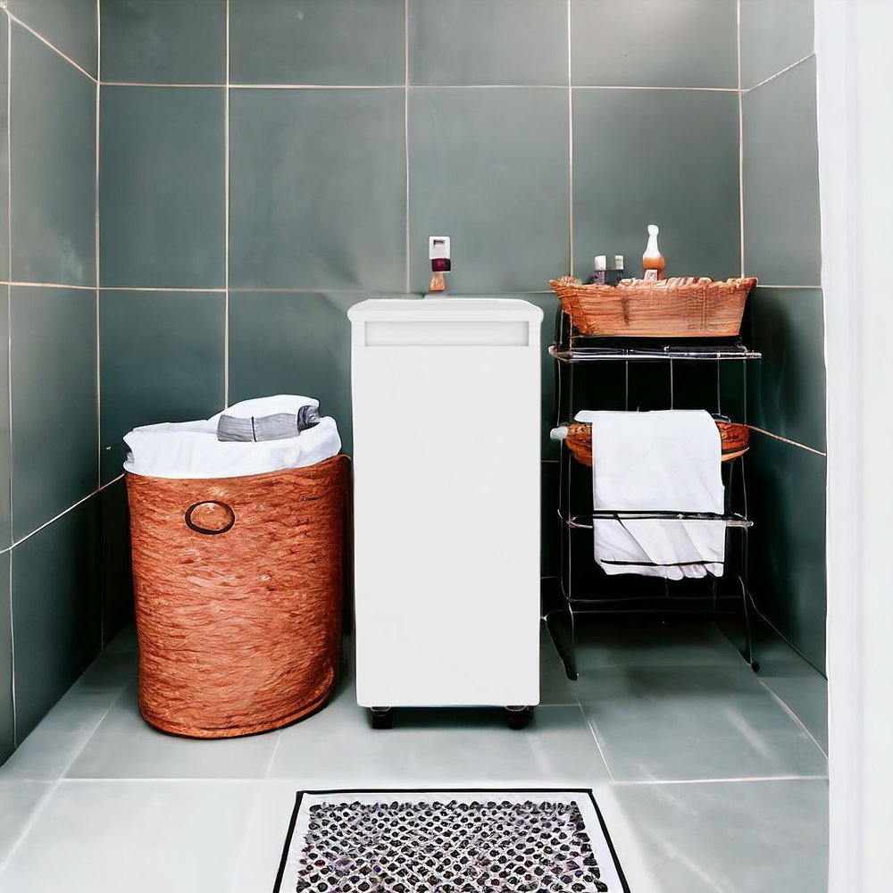 10" White Wood Freestanding Bathroom Vanity HomeRoots