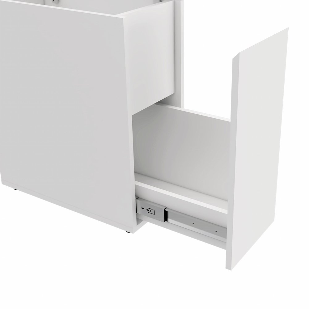 10" White Wood Freestanding Bathroom Vanity HomeRoots