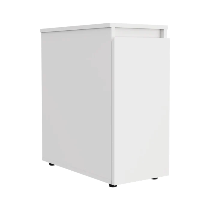 24" White One Drawer Bathroom Storage Cabinet