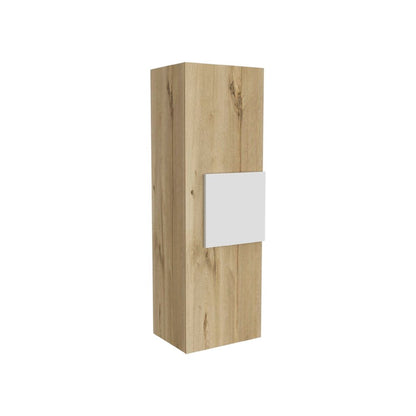 Light Oak and White Multi Purpose Vertical Hanging Cabinet