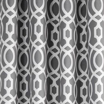 84" Gray Trellis Black Out Window Curtain Panel HomeRoots
