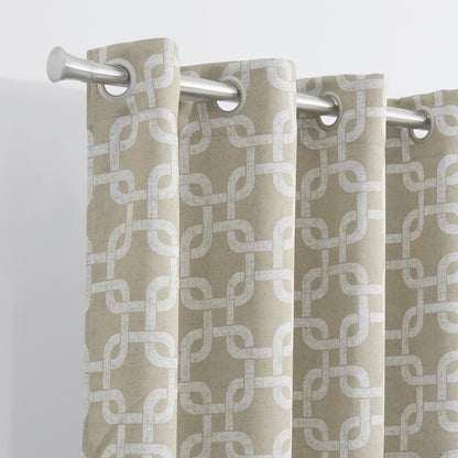 84” Sand Interlock Pattern Window Curtain Panel HomeRoots