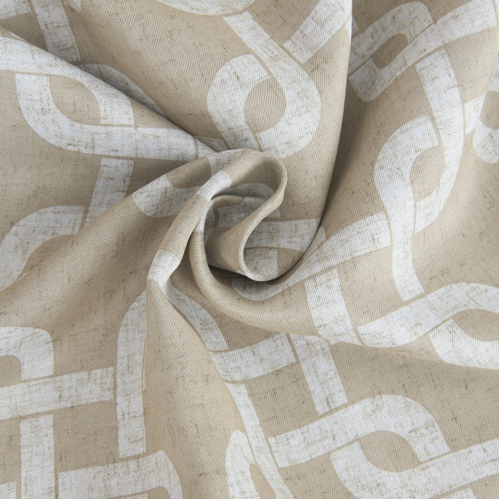 84” Sand Interlock Pattern Window Curtain Panel HomeRoots