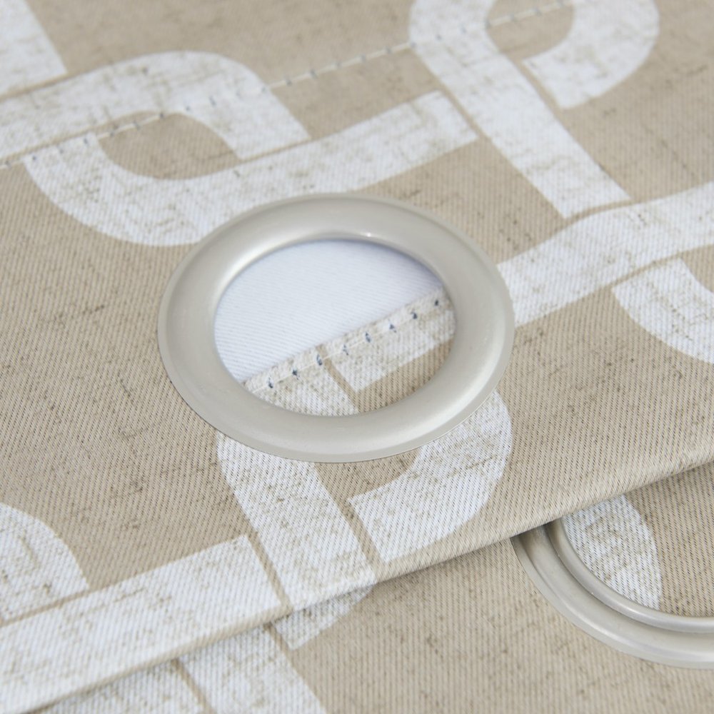 84” Sand Interlock Pattern Window Curtain Panel HomeRoots