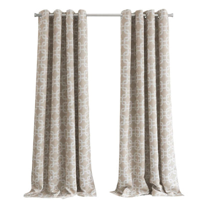 84” Sand Interlock Pattern Window Curtain Panel HomeRoots