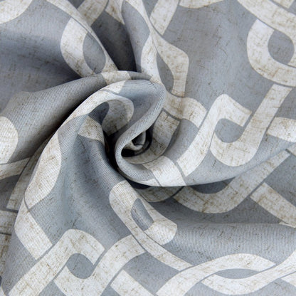 84” Silver Interlock Pattern Window Curtain Panel HomeRoots