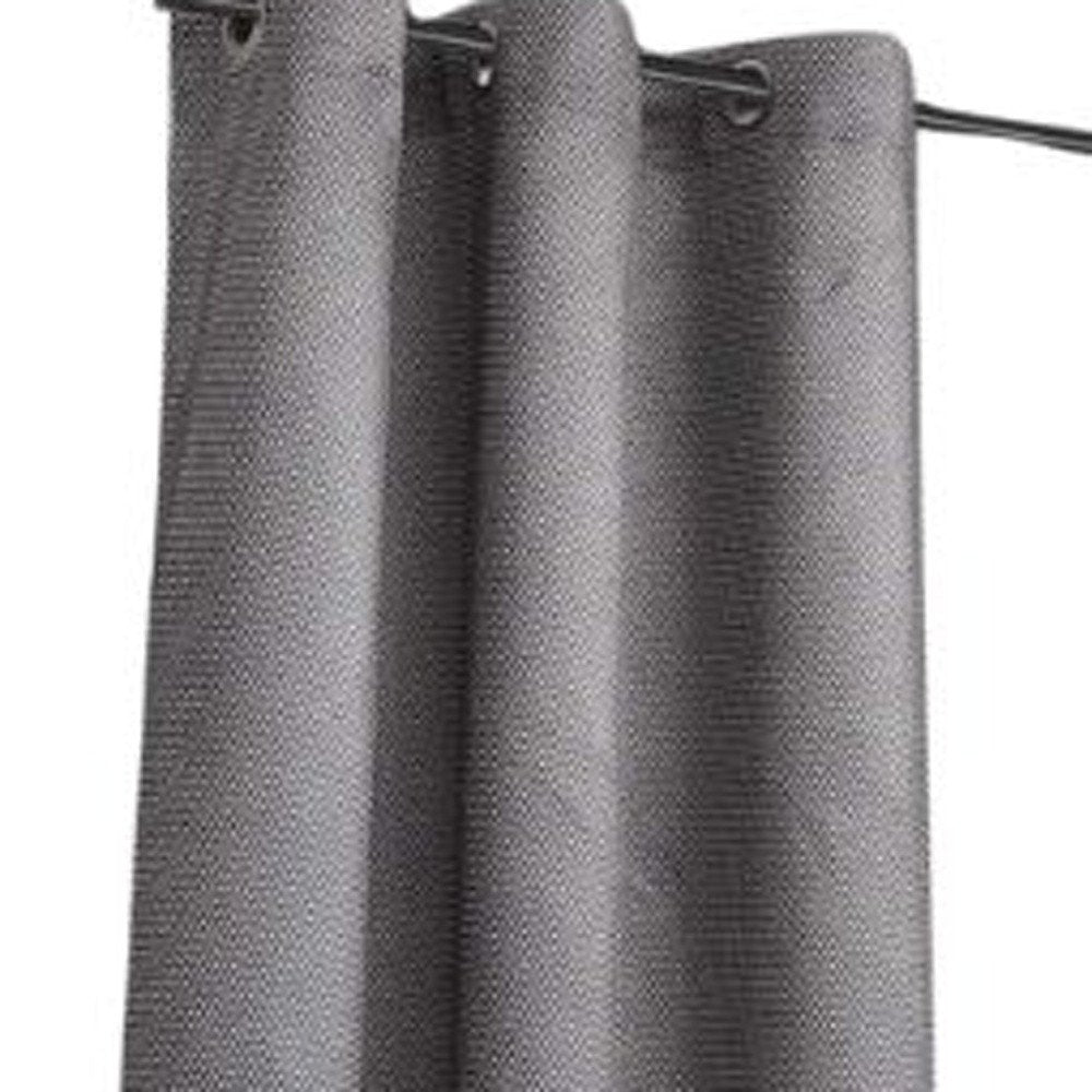 Set of Two 84" Silver Metallic Textured Window Panels HomeRoots