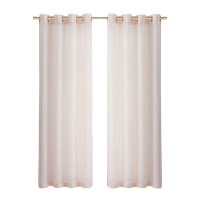 Set of Two 84"  Blush Solid Modern Window Panels HomeRoots