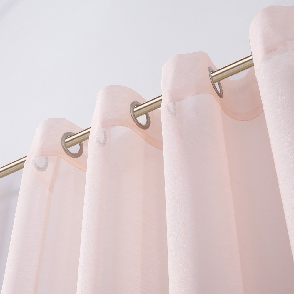 Set of Two 84"  Blush Solid Modern Window Panels HomeRoots