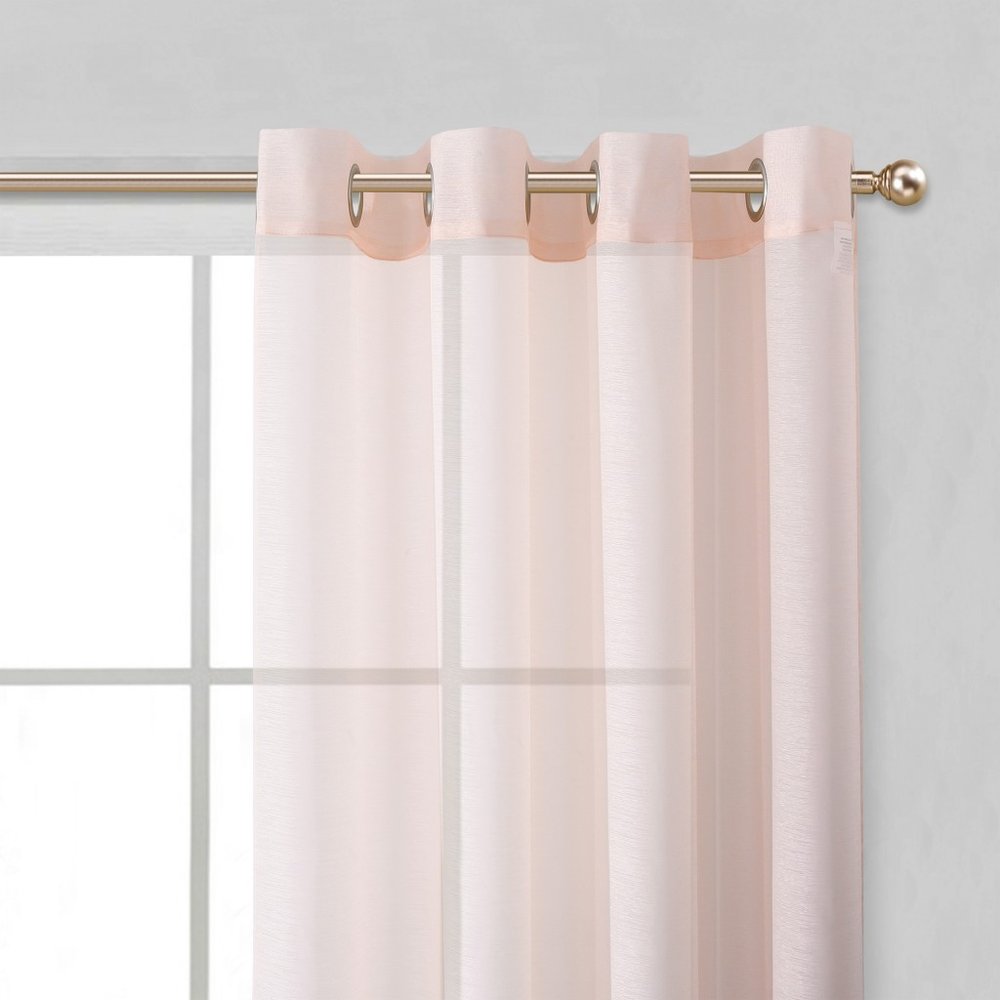 Set of Two 84"  Blush Solid Modern Window Panels HomeRoots
