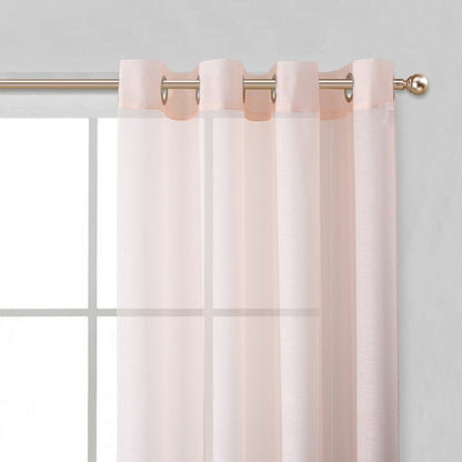 Set of Two 84"  Blush Solid Modern Window Panels HomeRoots