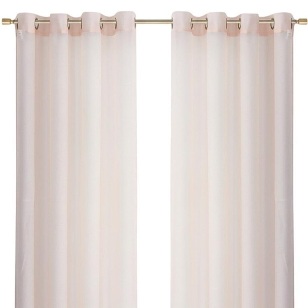 Set of Two 84"  Blush Solid Modern Window Panels HomeRoots