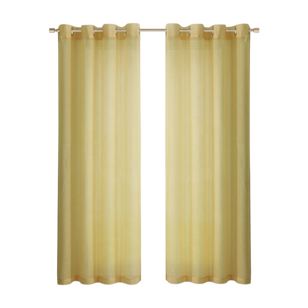 Set of Two 84"  Gold Solid Modern Window Panels HomeRoots