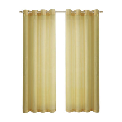 Set of Two 84"  Gold Solid Modern Window Panels HomeRoots