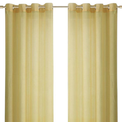Set of Two 84"  Gold Solid Modern Window Panels HomeRoots
