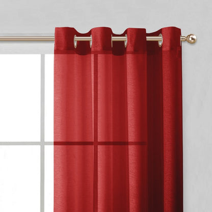 Set of Two 84"  Red Solid Modern Window Panels HomeRoots