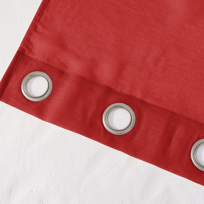 Set of Two 84"  Red Solid Modern Window Panels HomeRoots