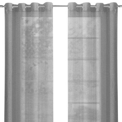 Set of Two 84"  Silver Solid Modern Window Panels HomeRoots