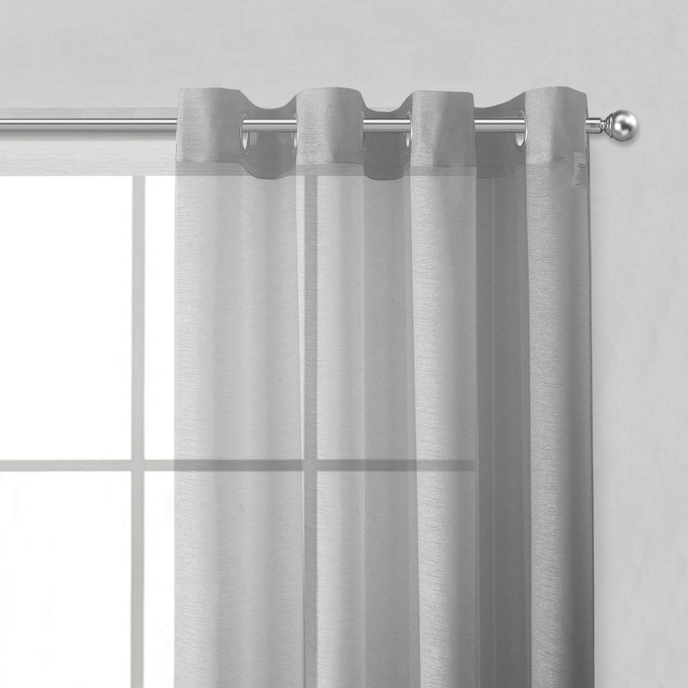Set of Two 84"  Silver Solid Modern Window Panels HomeRoots
