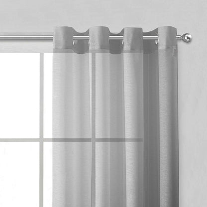 Set of Two 84"  Silver Solid Modern Window Panels HomeRoots