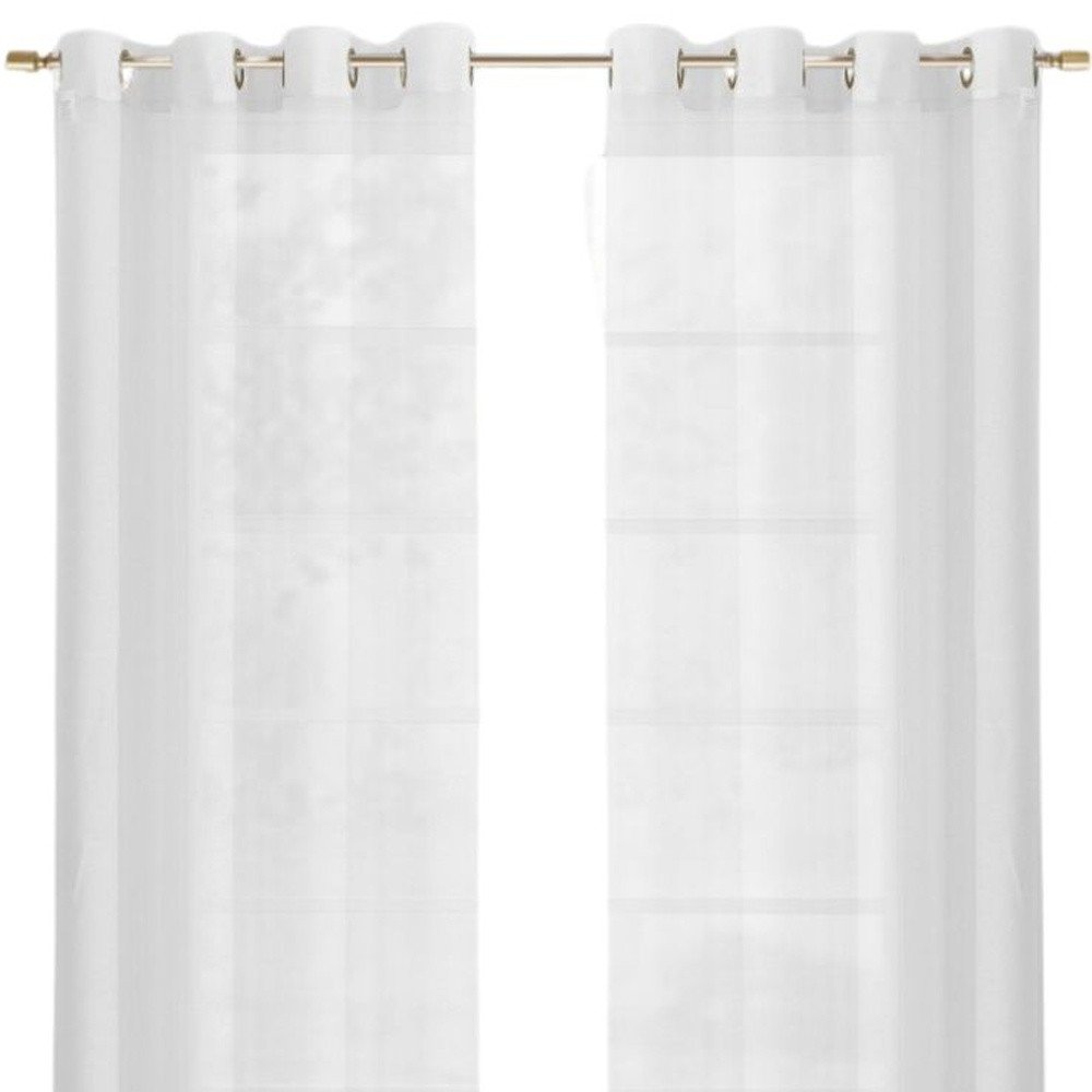 Set of Two 84"  White Solid Modern Window Panels HomeRoots