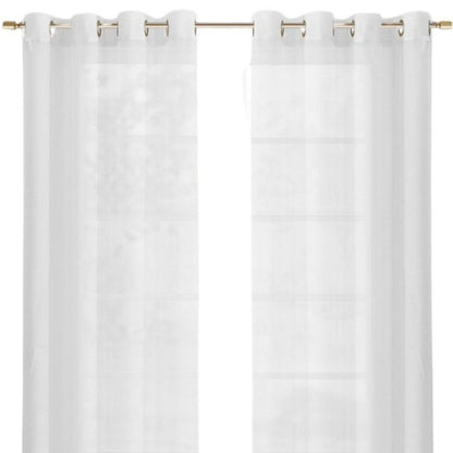 Set of Two 84"  White Solid Modern Window Panels HomeRoots