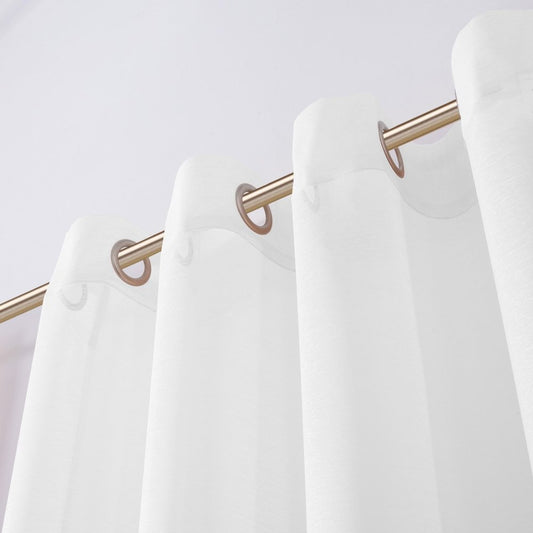 Set of Two 84"  White Solid Modern Window Panels HomeRoots