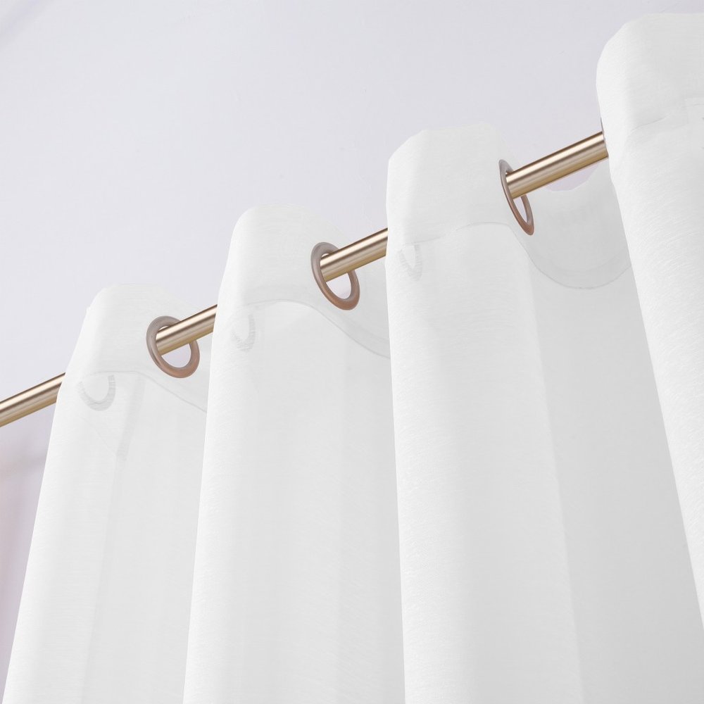 Set of Two 84"  White Solid Modern Window Panels HomeRoots