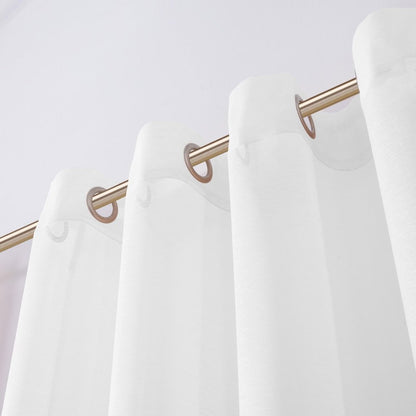 Set of Two 84"  White Solid Modern Window Panels HomeRoots