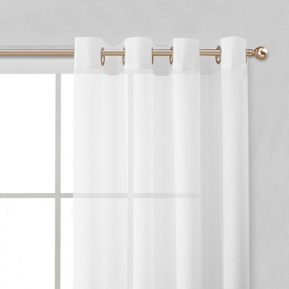 Set of Two 84"  White Solid Modern Window Panels HomeRoots