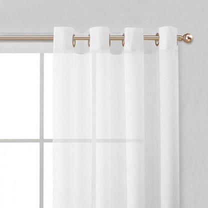 Set of Two 84"  White Solid Modern Window Panels HomeRoots