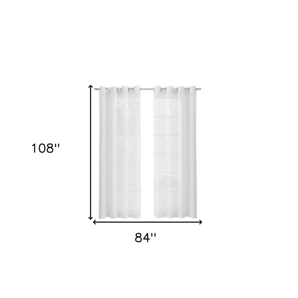 Set of Two 84"  White Solid Modern Window Panels HomeRoots