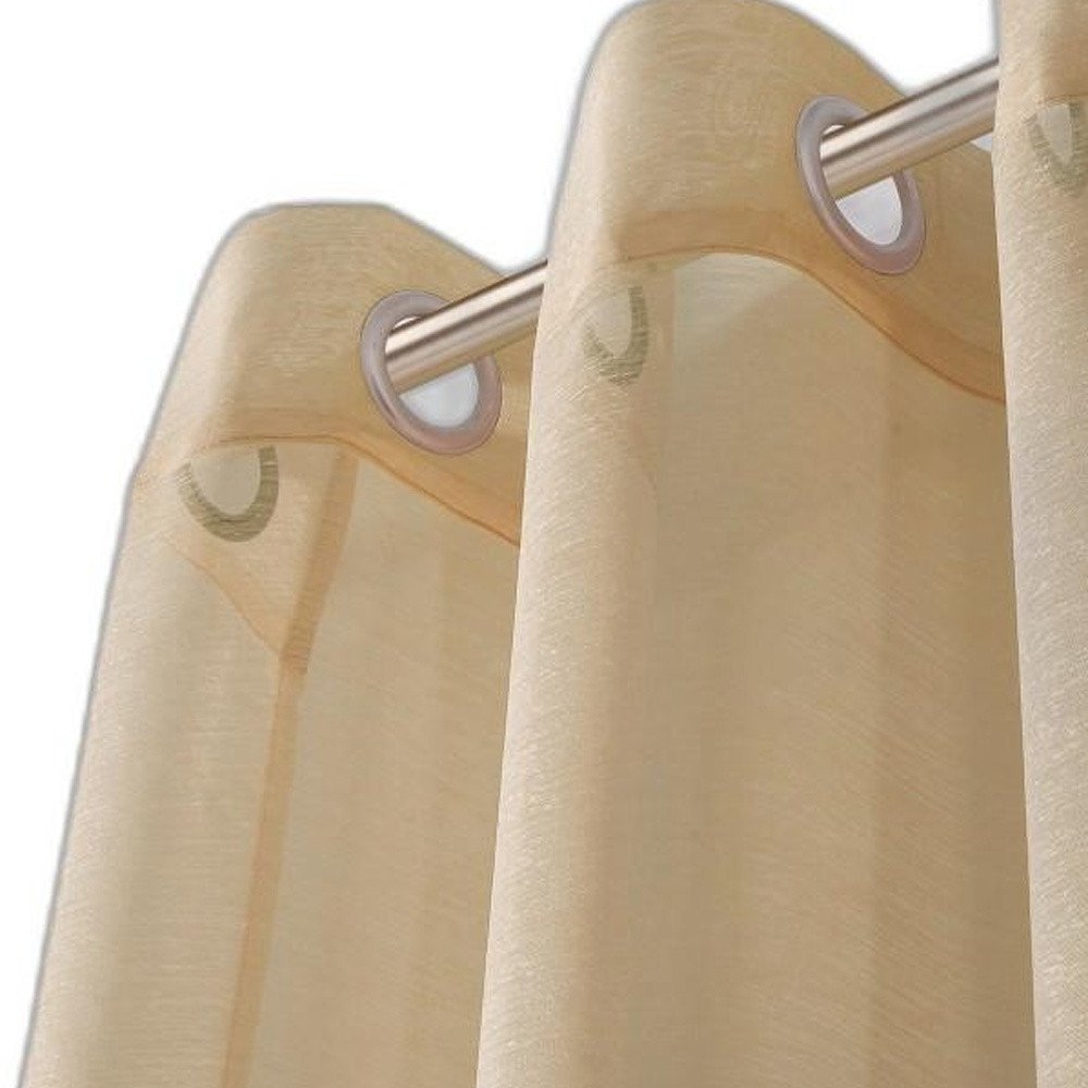 Set of Two 84"  Tan Solid Modern Window Panels — view 9