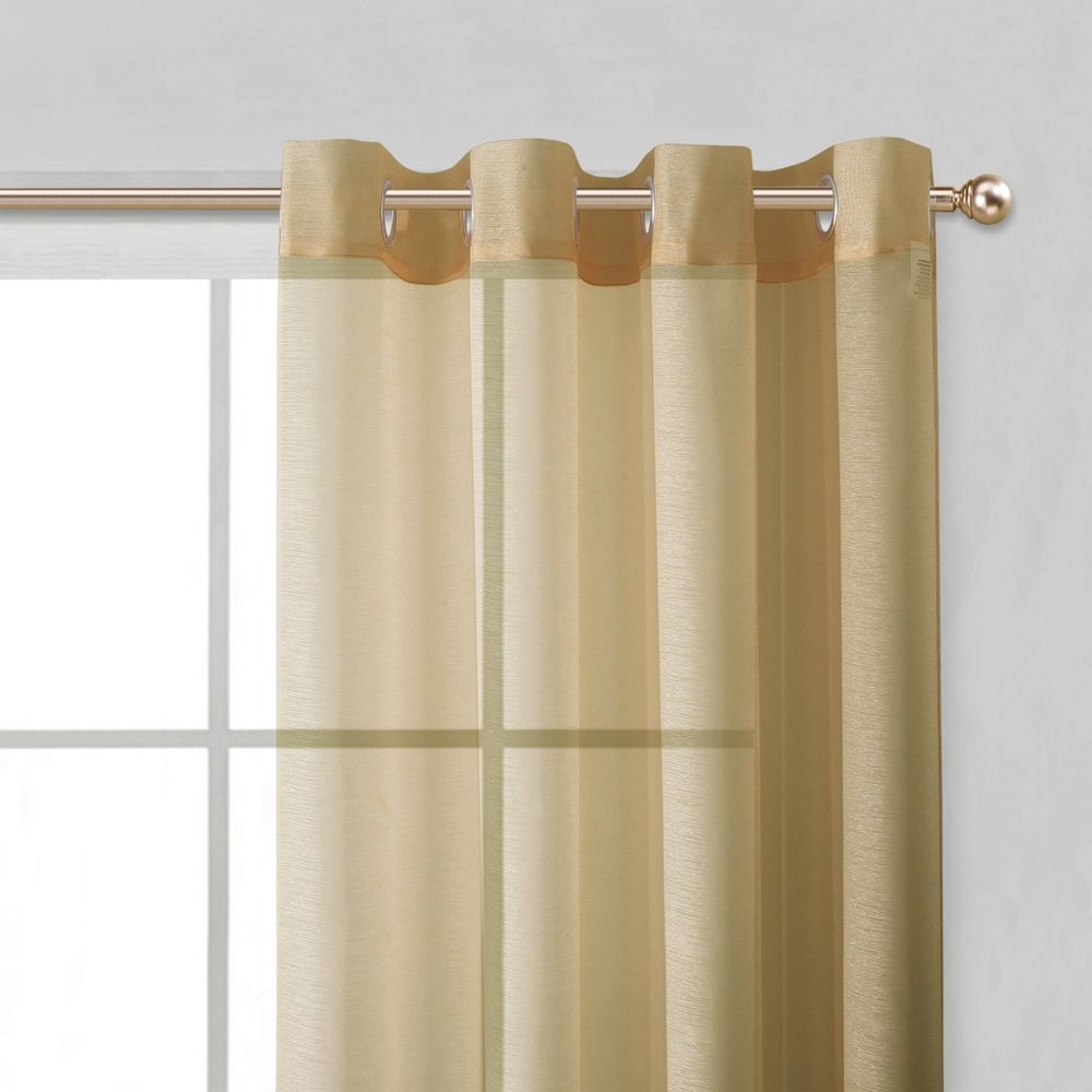 Set of Two 84"  Tan Solid Modern Window Panels HomeRoots