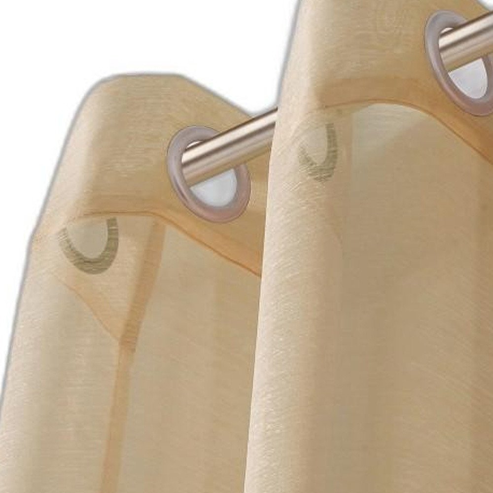 Set of Two 84"  Tan Solid Modern Window Panels — view 8