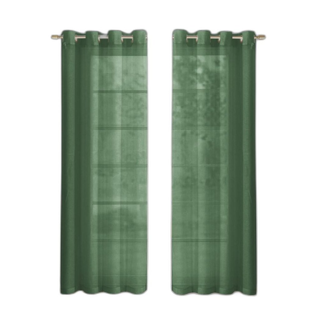 Set of Two 84"  Sage Solid Modern Window Panels HomeRoots