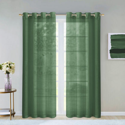 Set of Two 84"  Sage Solid Modern Window Panels HomeRoots