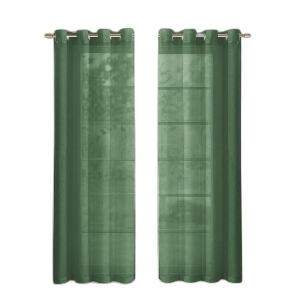 Set of Two 84"  Sage Solid Modern Window Panels HomeRoots