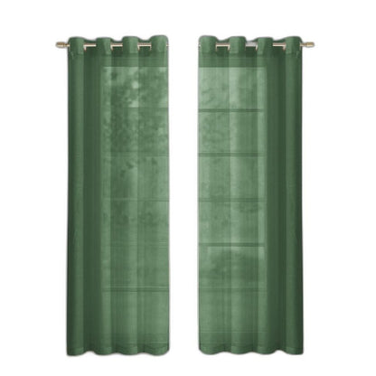 Set of Two 84"  Sage Solid Modern Window Panels HomeRoots
